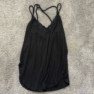 Black Lace Flow Tank